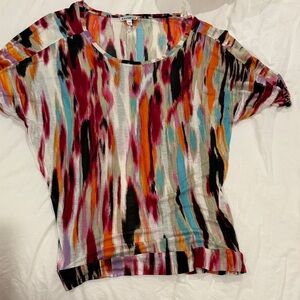 Express Multicolor Abstract Women's Blouse